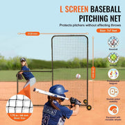 Load image into Gallery viewer, Amocart L Screen Baseball for Batting Cage 7x7 ft Softball Safety Screen Body Protector Portable Batting Screen with Carry Bag