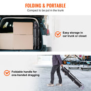Load image into Gallery viewer, SucceBuy 3 Tier Folding Rolling Utility Cart Storage Shelf Movable Gap Rack Serving Cart Slide Organizer for Kitchen Bathroom - AMOCART
