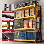 Charger l'image dans la visionneuse de galerie, Étagères de garage robustes de 2268 kg, étagères de garage métalliques réglables à 4 niveaux, étagères de rangement pour entrepôt, garde-manger, personnalisées