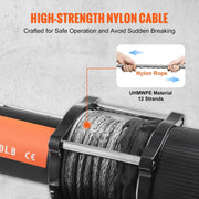 Charger l'image dans la visionneuse de galerie, Amocart 4500lbs ATV/UTV Electric Winch Nylon/Steel Rope Winch with Wireless/Wired Remote for Truck Car Towing Jeep Off-Road SUV