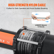 Charger l'image dans la visionneuse de galerie, Amocart 4500lbs ATV/UTV Electric Winch Nylon/Steel Rope Winch with Wireless/Wired Remote for Truck Car Towing Jeep Off-Road SUV