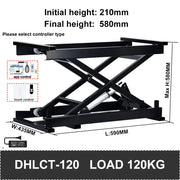 Load image into Gallery viewer, Electric Lifting Platform Tea Table 60/120/150kg Load Elevation Height Adjustable Remote Control Motor Drive Iron Frame