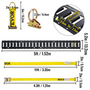 Load image into Gallery viewer, Amocart E-Track Tie-Down Rail, 4/6/16/28Pcs 4/6/16/28Ft Steel Rails w/ Standard 1" x 2.5" Slots, Compatible wwith O and D Rings