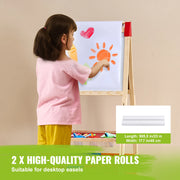 Bild in Galerie-Viewer laden, Amocart 32PCS Kids Drawing Board Painting Accessories with Chalks Dry-Erase Markers & Paper Kit for Desktop/Standing Art Easel