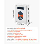 Load image into Gallery viewer, SucceBuy Step Up/Down Voltage Converter 2000/3000VA 220V to 110V/110V to 220V Power Transformer with Outlets USB Output Display - AMOCART