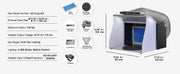 Load image into Gallery viewer, SucceBuy Airbrush Spray Booth Portable Hobby Airbrush Paint Spray Booth Kit with 4 LED Light Powerful Dual Exhaust Fans
