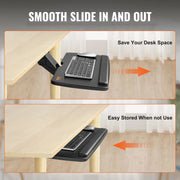 Load image into Gallery viewer, SucceBuy Keyboard Tray under Desk Adjustable Height & Angle Keyboard Tray Slide out & Holder for Typing in Home and Office Work