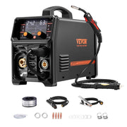 Load image into Gallery viewer, Amocart 5-in-1 MIG Welder 200Amp Pluse Mig Welding Machine Gas MIG/Flux Core MIG/Stick/Lift TIG/AU TIG with LCD Screen Display