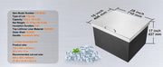 Charger l'image dans la visionneuse de galerie, Amocart Drop in Ice Chest Stainless Steel Ice Cooler Commercial Ice Bin with Hinged Cover Outdoor Kitchen Ice Bar