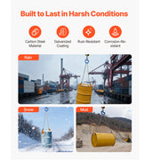 Load image into Gallery viewer, SucceBuy 2200LBS Drum Lifting Chain Sling G80 Chain Barrel Lifter with Security Hook Drums Handling Equipment for Crane Forklift - AMOCART