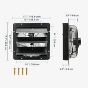 Charger l'image dans la visionneuse de galerie, Amocart Shutter Exhaust Fan 12'' with Temperature Humidity Controller EC/AC-motor 940 CFM 10-Speed Adjustable Wall Mount Attic
