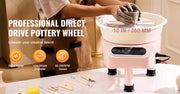 Bild in Galerie-Viewer laden, Amocart Pottery Wheel 11inch Pottery Forming Machine Direct Drive Ceramic Wheel 450W Electric Wheel for Pottery with Foot Pedal