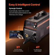 Load image into Gallery viewer, Amocart 4 in 1 MIG Welding Machine Gas MIG 160A 200A MultiProcess Synergic Mig Welder with IGBT Inverter LCD Screen Display MIG