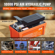 Load image into Gallery viewer, SucceBuy Air Hydraulic Pump 10,000 PSI 1/2 Gal Reservoir Foot Actuated Air Treadle for Auto Body Frame Machines and Pulling Post