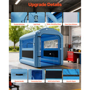 Load image into Gallery viewer, SucceBuy Inflatable Paint Booth Inflatable Spray Booth with Powerful Blower and Air Filter System Round Roof with Light Hook