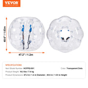 Bild in Galerie-Viewer laden, Amocart 4FT/1.2M Inflatable Bumper Ball Body Sumo Zorb Balls for Teen & Adult 0.8mm PVC Bubble Balls Bumper Bopper Toys