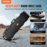 Load image into Gallery viewer, SucceBuy Rifle Hard Case Portable Long Gun Storage Suitcase W/ 2 Casters Shockproof & Waterproof Airsoft Rifle Protective Case