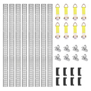 Load image into Gallery viewer, SucceBuy 5ft E Track Tie-Down Rail Kit 2000lbs E-Tracks Set with D-Ring Versatile Securing Accessories for Cargo Motorcycles - AMOCART