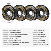 Load image into Gallery viewer, SucceBuy Trailer Hub Drum Kits Self-Adjusting Trailer Brake Assembly 7000 lbs Axle Backing Plates for Brake System Part Replace