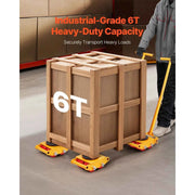 Load image into Gallery viewer, Amocart 4pcs 6T Machinery Skate Dolly with 360° Rotation Cap PU Directional Roller Machine Mover for Industrial Equipment