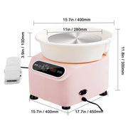 Load image into Gallery viewer, Pottery Wheel 11 inch Pottery Forming 450W Electric Wheel for Pottery Direct Drive Ceramic Wheel for DIY Art Craft Blue