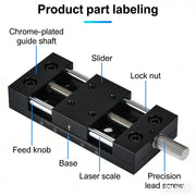 Load image into Gallery viewer, High Precision Manual Slide Table - 1D/2D X-Axis Linear Screw Displacement Stage for Experiments