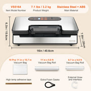 Load image into Gallery viewer, Amocart 90Kpa 130W Vacuum Sealer Food Packaging Machine with Free 10pcs Vacuum bags for Household Kitchen Vacuum Food Sealing