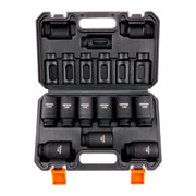 Bild in Galerie-Viewer laden, Amocart 1/2" Drive Impact Socket Set 9/11 Piece Deep Socket Set SAE Metric Cr-Mo Cr-V Steel for Auto Repair Ratchet Tool Kit