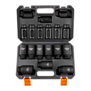 Charger l'image dans la visionneuse de galerie, Amocart 1/2" Drive Impact Socket Set 9/11 Piece Deep Socket Set SAE Metric Cr-Mo Cr-V Steel for Auto Repair Ratchet Tool Kit