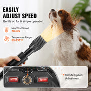 Load image into Gallery viewer, SucceBuy 2000W/2.7HP Dog Blow Dryer Adjustable Speed Temperature Control with 4 Nozzle and Extendable Hose for Pet Hair Grooming