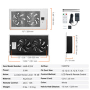 Load image into Gallery viewer, SucceBuy Register Booster Fan Quiet Vent Booster Fan with Remote Control Thermostat Control for Heating Cooling Smart Vent White - AMOCART