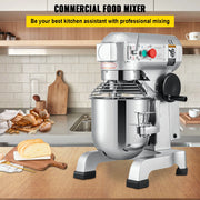 Bild in Galerie-Viewer laden, Amocart 10-30L Electric Dough Machine Stainless Steel Commercial Cream Egg Whisk Mixer Processor Kitchen Food Stand Blender
