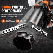 Bild in Galerie-Viewer laden, Amocart 3000W/3200W Core Drill Machine Drilling Diameter Diamond Stand Core Drill Rig Rugged Concrete Core Drill Wet Dry Use