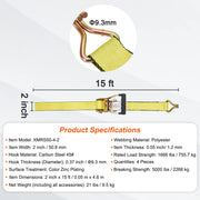 Load image into Gallery viewer, SucceBuy 4pcs 2/4/8M Ratchet Strap Tie Down Cargo Belt with Metal Buckle Tensioner Strong Lashing for Luggage Car Motorcycle - AMOCART