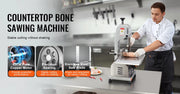 Bild in Galerie-Viewer laden, SucceBuy Commercial Electric Meat Bandsaw 650W 1800W Stainless Steel Countertop Sawing Machine Frozen Fish Cutter for Pork