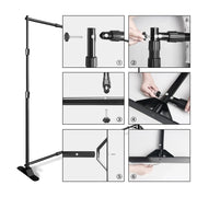 Load image into Gallery viewer, SucceBuy 3x2.4M Backdrop Background Stand Adjustable Telescopic Backdrop Banner Stand for Photocall Video Wedding Event Party