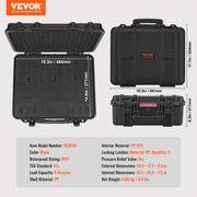 Load image into Gallery viewer, SucceBuy Hard Pistol Cases w/ Pre-cut PU Foam Lining Waterproof Dustproof Hard Gun Case for 1/2/5/6 Pistol Lockable Pistol Case