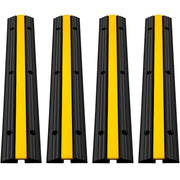 Load image into Gallery viewer, SucceBuy Modular Rubber Speed Bump 1 Channel Driveway Cable Protector Ramp Wire Cover Cord Guard for Parking Lot Warehouses Use