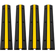 Charger l'image dans la visionneuse de galerie, Amocart Modular Rubber Speed Bump 1 Channel Driveway Cable Protector Ramp Wire Cover Cord Guard for Parking Lot Warehouses Use