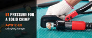 Load image into Gallery viewer, SucceBuy AWG12-2/0 Crimping Tool Copper And Aluminum Terminal Battery Lug Hydraulic Crimper,with a Cutting Pliers, Gloves