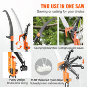 Load image into Gallery viewer, Amocart Manual Pole Saw Extendable Tree Pruner Sharp Steel Blade for Branches Trimming with Lightweight Aluminum Alloy Handle