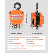 Bild in Galerie-Viewer laden, Amocart Hand Chain Hoist Manual Chain Block with Upgrade G80 Galvanized Chain 10 ft/20ft Lifting Height Pulley Hoist for Garage