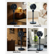 Load image into Gallery viewer, Amocart 7in/9in/18in Pedestal Fan with DC Motor Remote Control 9/12 Speeds & 3/4 Modes Adjustable Height for Home Living Room