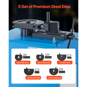 Bild in Galerie-Viewer laden, SucceBuy Electric Tube Bending Machine 1.5 KW Electric Tube Bender for 5/8 to 1-1/2in Pipes with 5 Set Dies, Manual & Auto Modes