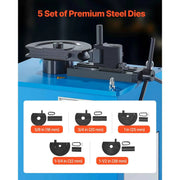 Charger l'image dans la visionneuse de galerie, Amocart Electric Tube Bending Machine 1.5 KW Electric Tube Bender for 5/8 to 1-1/2in Pipes with 5 Set Dies, Manual & Auto Modes