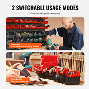 Load image into Gallery viewer, SucceBuy 48pcs Parts Storage Bins Wall Mounted Garage Containers with Wall Panels Tool Organizer for Nuts Bolts Screws Nails