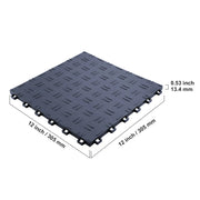 Charger l'image dans la visionneuse de galerie, SucceBuy Garage Tiles Interlocking 12in 25/50Pcs Garage Floor Covering Tiles Non-Slip Double-Sided Texture for Garages Repair