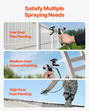 Load image into Gallery viewer, SucceBuy Stand Airless Paint Sprayer, 650W High Efficiency Airless Sprayer, 3000PSI Electric Paint Sprayer Machine Extension Rod