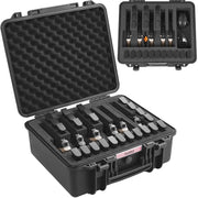 Load image into Gallery viewer, SucceBuy Hard Pistol Cases w/ Pre-cut PU Foam Lining Waterproof Dustproof Hard Gun Case for 1/2/5/6 Pistol Lockable Pistol Case