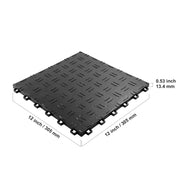 Charger l'image dans la visionneuse de galerie, SucceBuy Garage Tiles Interlocking 12in 25/50Pcs Garage Floor Covering Tiles Non-Slip Double-Sided Texture for Garages Repair